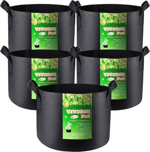 VIVOSUN 5-Pack 5 Gallon Grow Bags