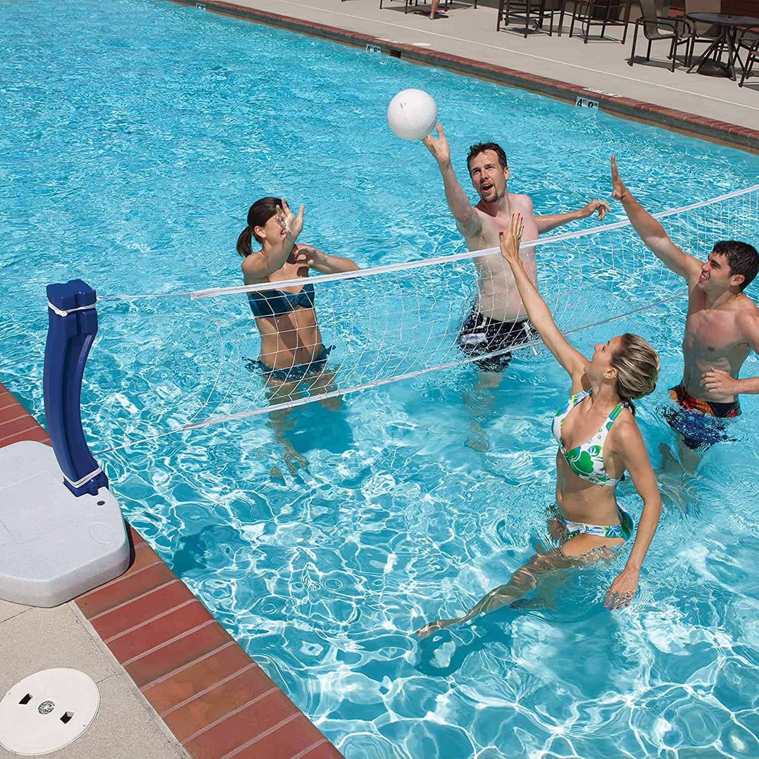 SwimWays 2 in 1 Game above ground pool volleyball