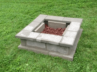 Cinder block fire pit