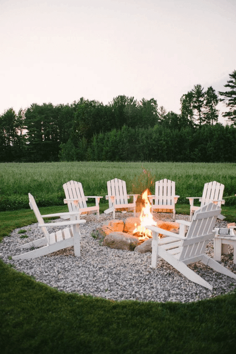 Gravel fire pit