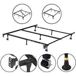 kings brand furniture 7-leg adjustable metal bed frame kings brand furniture 7-leg adjustable metal bed frame