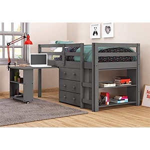 donco kids low loft bed with desk donco kids low loft bed with desk