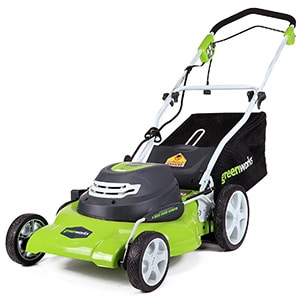 greenworks 20-inch 12 amp corded electric lawn mower