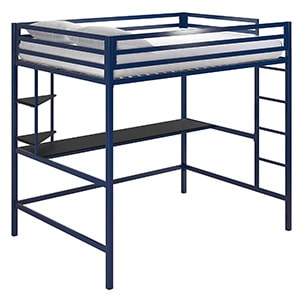 novogratz maxwell metal full loft desk & shelves novogratz maxwell metal full loft desk & shelves
