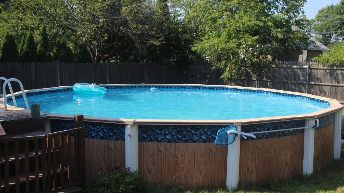 Above ground pool.