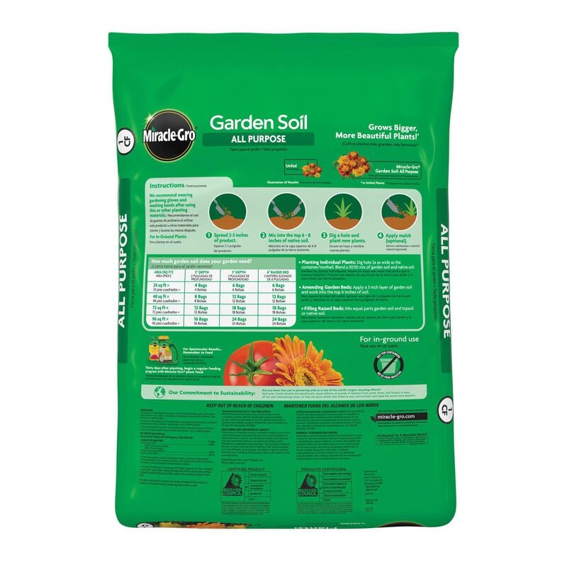 Miracle-Gro Garden Soil All-Purpose back