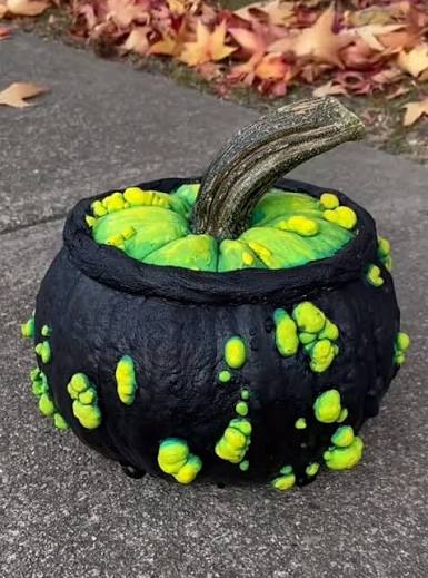 Pumpkin Planter Cauldrons